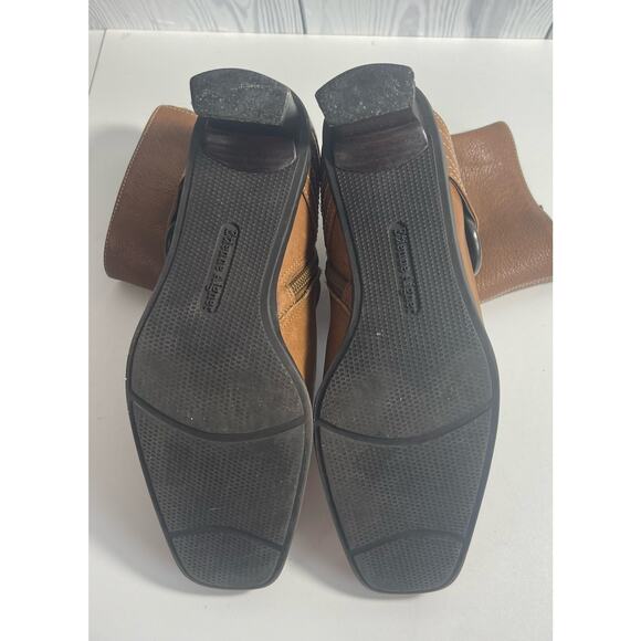 Vintage Etienne Aigner Square Toe Leather Jumper Boots Size 6.5 - Picture 8 of 9